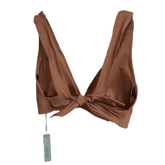 Everlane The Triangle Bikini Top Brown Size Large - Picture 2 of 8